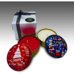 Luxery Candle Yeni Yıl Noel Kokulu Yılbaşı Teneke Mum 2'li Set Hediye Paketi M5 - Kırmızı - Beyaz - 1 Adet