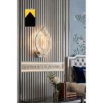 Lüxev Lighting Flora Model Gümüş Kristal Salon Mutfak Yatak Çocuk Odası Pilli Aplik