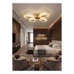 Lüxev Lighting Yağmur Model 4"lü Gold 3 Renk Modu Ledli Modern Plafonyer Salon Mutfak Çocuk Yatak Odası Led Avize