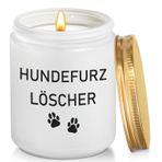 LUXHOMY Köpek sahipleri için hediyeler, köpek mumu, komik kokulu mum, köpek sahipleri, sevgililer, hediye, köpek osuruğu söndürücü, beyaz
