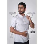Luxic Core Erkek Polo Yaka Tişört Likralı Pike Kumaş Terletmez Rahat Günlük - Beyaz - 3XL