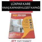 Lüxpar Kare Yavaş Kapanan Klozet Kapağı – Sessiz Kapanır, Kolay Montaj, Kare Klozet Uyumlu