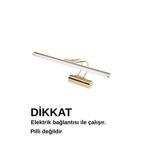 luxshome 35 Cm Gold Kasa Sarı Işık Pilli Değildir Elektrikli Banyo Ayna Tablo Aydınlatma Flüt Kuğu Led Aplik