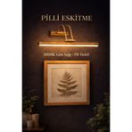 luxshome Pilli Eskitme Gold Kasa LED Aplik – Sarı Işık - Tablo Banyo Resim Salon Tv Çerçeve Duvar Aydınlatma