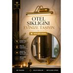 luxshome Pilli Gold LED Duvar Apliği 3000K Gün Işığı Ayna Üstü Tablo Aydınlatma Kablosuz Modern Aplik