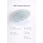luxshome Sensörlü Tavan 360° Hareket Sensörlü Tavan Armatürü Lamba Apartman Merdiven Boşluğu E27 Duylu