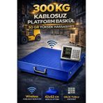 LUXTER 300 Kg /50 gr Wireless Dijital Elektronik Terazi Kantar 42cm X 52cm Paslanmaz Çelik Platform