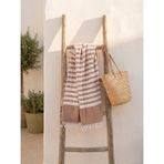 Luxtex 2 Kat Müslin Peştemal, Plaj Havlusu, Pareo - 100 x 170 cm - Kapuçino - Latte