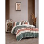 Luxtex 4 Kat Müslin Yatak Örtüsü, Koltuk Örtüsü, Battaniye, Çift Kişilik 240 x 220 cm - 220 x 240 cm - Renkli