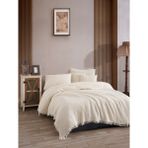 Luxtex Çift Kişilik 4 Kat Müslin Yatak Örtüsü, Koltuk Örtüsü, Battaniye, Tv Battaniyesi 220 x 230 cm - Ekru
