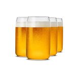LUXU Bira Bardağı, 20 Oz Şekilli Bira Bardakları 4'lü Set - Zanaat İçme Bardakları, Her İçecek ve Her Durum için Büyük Bira Bardakları (4'lü Set)