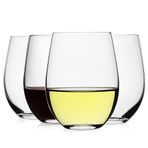LUXU Sapsız Şarap Kadehleri (4'lü Set) - 597 ml, Kırmızı veya Beyaz Şarap için Kristal Şarap Bardakları, Büyük Su Suyu Bardakları, Sapsız Cam İçecek Bardakları, Her Durum İçin Şeffaf İçecek Bardakları