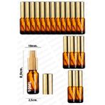 Luxury 10ML Altın Renkli Full Metal Lüx Sprey Şişe, Parfüm Kolonya Vb Için Sızdırmaz Amber Cam Şişe 20 Adet 1 Adet