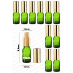 Luxury 10ML Altın Renkli Full Metal Lüx Sprey Şişe, Parfüm Kolonya Vb Için Sızdırmaz Yeşil Cam Şişe 10 Adet 1 Adet