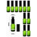 Luxury 10ML Siyah Renkli Full Metal Lüx Sprey Şişe, Parfüm Kolonya Vb Için Sızdırmaz Yeşil Cam Şişe 10 Adet 1 Adet