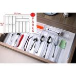 Luxury 13'lü Set Modüler Kaşıklık Organizer Çekmece Içi Şeffaf Düzenleyici Tahta Kaşık Drawer Organizer 1 Adet