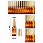 Luxury 20ML Altın Renkli Full Metal Lüx Sprey Şişe, Parfüm Kolonya Vb Için Sızdırmaz Amber Cam Şişe 20 Adet 1 Adet
