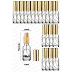 Luxury 20ML Altın Renkli Full Metal Lüx Sprey Şişe Parfüm Kolonya Vb Için Sızdırmaz Şeffaf Cam Şişe 20 Adet 1 Adet