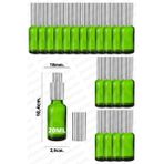 Luxury 20ML Gümüş Renkli Full Metal Lüx Sprey Şişe, Parfüm Kolonya Vb Için Sızdırmaz Yeşil Cam Şişe 20 Adet 1 Adet