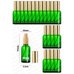 Luxury 30ML Altın Renkli Full Metal Lüx Sprey Şişe, Parfüm Kolonya Vb Için Sızdırmaz Yeşil Cam Şişe 20 Adet 1 Adet