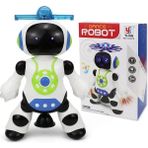 Luxury 3D Disko Işıklı Pervaneli Yerde Dönen ve Müzikli Dans Eden Oyuncak Disco Robot Piller Hediye 1 Adet