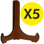Luxury 5ADET Ahşap Çerçeve Tabak Teşhir Ayağı Stand 15X12 cm 1 Adet