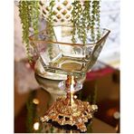 Luxury 6 Adet Metal Ayaklı Gold Detaylı Magnolia-Kase-Dondurmalık-Şekerlik 1 Adet