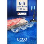 Luxury 6'lı 180ML Echo Cam Kase Seti - Çerezlik, Sütlaç, Meze, Aşure ve Tatlı Sunum Kasesi 530044 1 Adet
