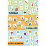 Luxury Ahşap Hafıza Oyunu 3lü Set Zeka Kartları Eşleştirme Oyunu Hayvanlar Sayılar Şekiller Renkler Oyun 1 Adet