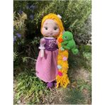 Luxury Amigurumi Oyuncak Rapunzel Bebek El Yapımı Bebek Rapunzel 1 Adet