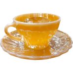 Luxury Antika Anchor-Hockıng U.s.a Sarı Nescafe Fincanı 1 Adet