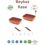 Luxury Beykoz Toprak Güveç Kase Içi Sırlı 2'li Çömlek 13X9X3,5CM 170ML 1 Adet