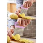 Luxury Cips Patates Doğrayıcı Şekilli Sebze ve Meyve Dilimleyici Hamur Kesme Aparatı 1 Adet 1 Adet