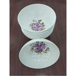 Luxury Desenli Melamin Çorba Kasesi 5 Adet 13,5x6,5 cm Derin Tas Hesaplı Yoğurt Hoşaf Sütlaç Aşure Kabı 1 Adet