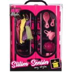 Luxury Elbise Dolabı Barbie Bebek Gardrop Ayakkabılı Aksesuarlı Kapaklı Elbise Gardolap 1 Adet - Pembe