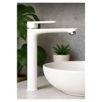 luxury faucet beyaz sabit gövdeli çanak lavabo bataryası