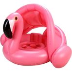 Luxury Flamıngo Baby Float Bebek Yüzme Simidi Güneşlikli Kapanır Açılır Flamingo Pembe 1 Adet