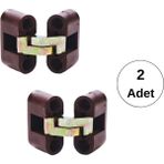 Luxury Gizli, Akıllı Masa Katlanır Sehpa Menteşesi Oval Kırma Akordiyon Plastik Kahverengi (2 Adet) 1 Adet