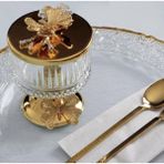 Luxury Gold Metal Ayaklı Kapaklı Elysia Şekerlik Çerezlik Ikramlık Sunumluk 1 Adet