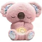 Luxury Koala Uyku Arkadaşı 25CM Müzikli Nefes Alıp Veren Göğüs Kısmı Hareketli Bebek Peluş Oyuncak 1 Adet - Pembe