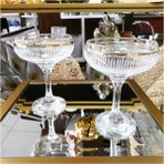 Luxury Lav 6'li El Dekoru Altın Yaldızlı Cam Dondurmalık, Cam Dondurma Kasesi, Çerezlik,çeyi?zli?k 1 Adet
