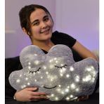 Luxury LED Işıklı Bulut Yastık – Evinize Şıklık ve Renk Katın 1 Adet - Gri
