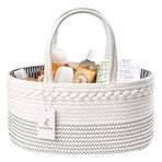 luxury little Bebek Bezi Organizatörü, Büyük Pamuk Halat Çocuk Bezi Sepeti, Değişen Masa Organizatörü, Bölmeli Taşınabilir Tote Çanta, Araba Depolama, Yenidoğan için Bebek Duşu Hediyeleri