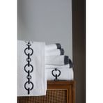 Luxury Nakışlı Havlu Seti - 70 x 140 cm - 50 x 90 cm - Indigo - Beyaz
