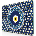 Luxury Nazar Boncuğu Desenli | Cam Kesme Tahtası - Kesim Tablası 30X40 cm 1 Adet