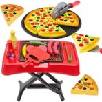Luxury Oyuncak Aksesuarlı Mangal Barbekü Seti + Tepsili Pizza Oyun Seti Kız ve Erkek Çocuk Oyuncakları 1 Adet