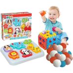 Luxury Oyuncak Sevimli Hayvanlar Bultak 20 Adet Top Hediyeli Bul Tak Puzzle Eğitici Zeka Geliştirici Set 1 Adet
