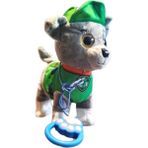 Luxury Paw Patrol Köpek Yürüyen, Havlayan Müzikli Tasmalı Kumandalı Peluş Oyuncak 1 Adet - Gri