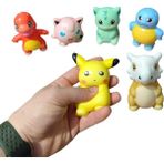 Luxury Pokemon Squishy 6'lı Oyun Figürü - Pikachu ve Ekibi Squihy 6 Adet 1 Adet