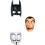 Luxury Shop 3'lü Maske Seti (Batman Maskesi, Vandetta Maskesi , La Casada Papel Maskesi )